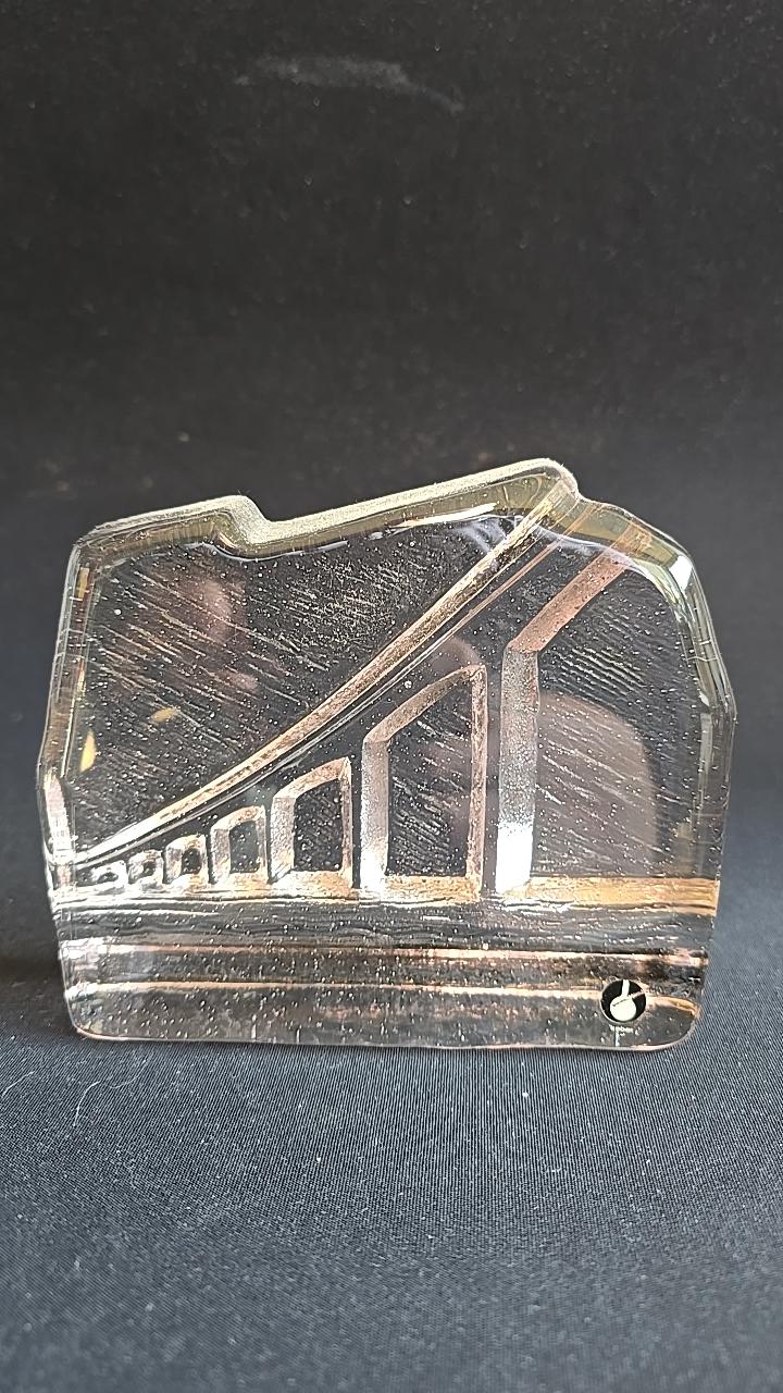 Vintage ÖLANDSBRON SKULPTUR I GLAS 12x14cm