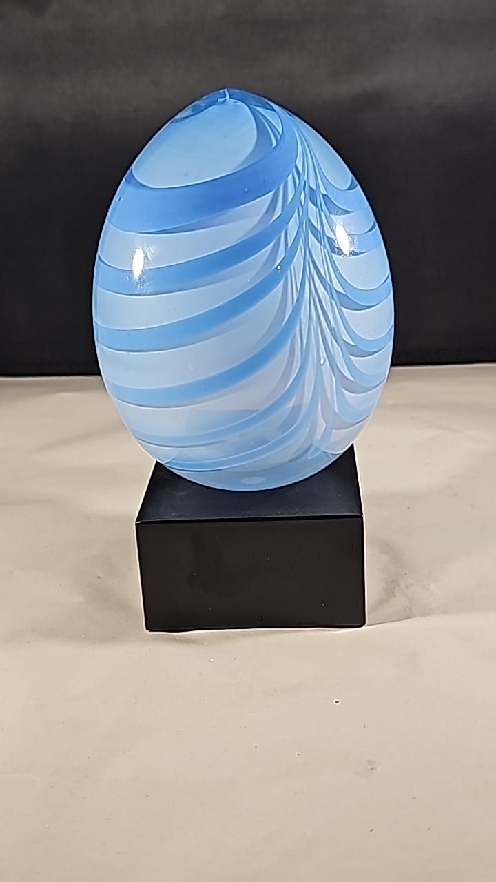 SKULPTUR, glas, Ägg, Studio Åhus signerad