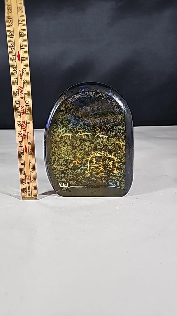 SKULPTUR i glas, Göran Wärff, Kosta, signerad Kosta 96737 Wärff
