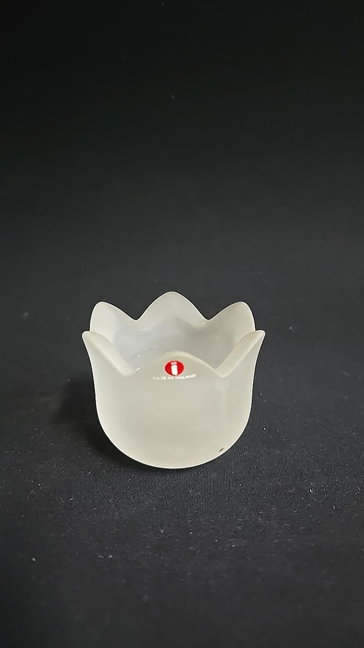 IITTALA TULIP CANDLE LANTERN, MATT CLEAR höjd 6cm