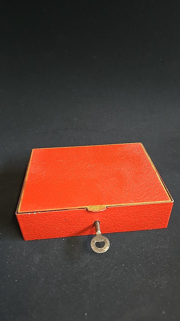 ÄLDRE 16x12 KASSASKRIN I METALL**LÅSBART**EN NYCKEL**BRA SKICK**VINTAGE