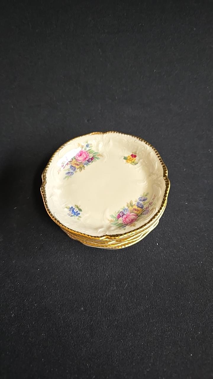 ASKFAT/COASTERS, 6 st. porslin, 'Sanssouci' Rosenthal