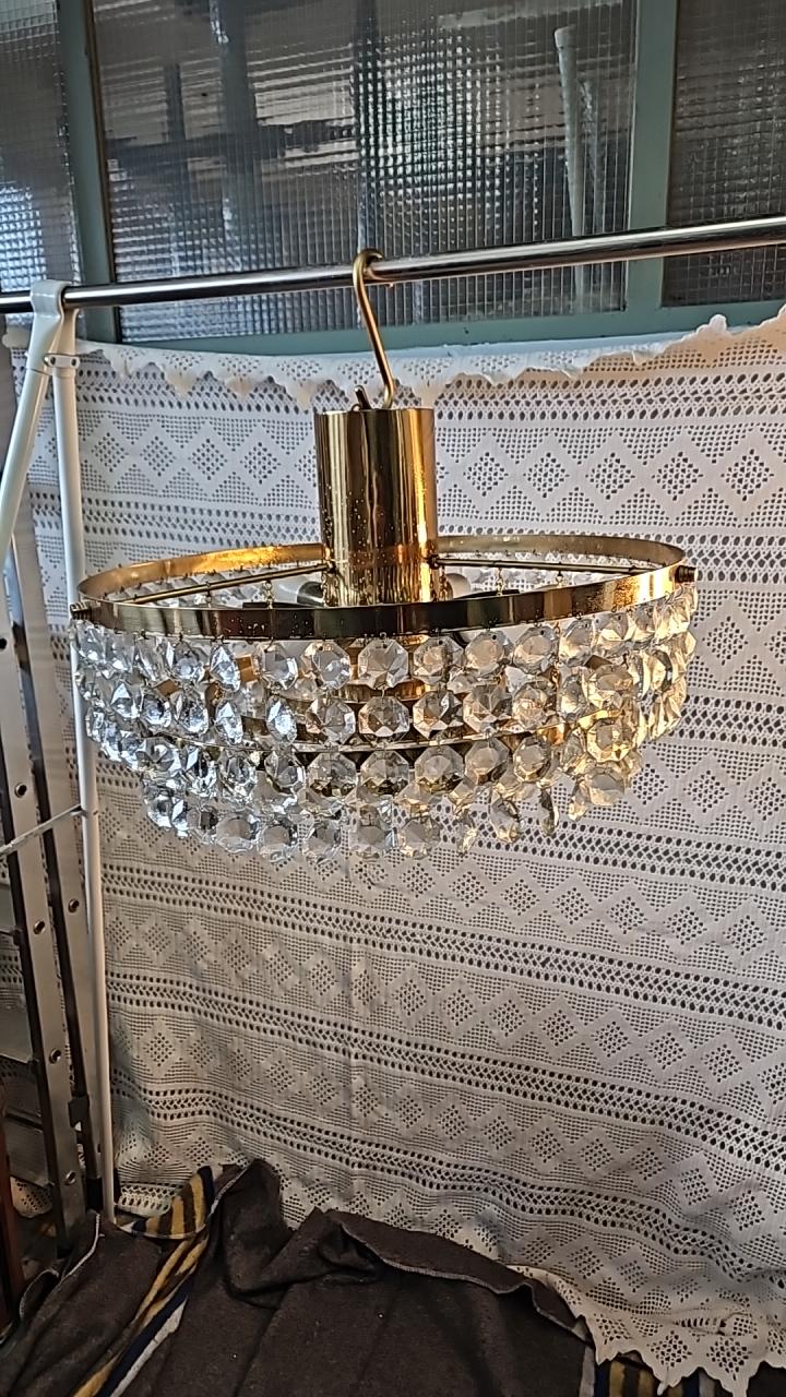 TAKLAMPA med prismor, Malmö metallvarufabrik AB