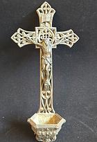 Krucyfiks ścienny Metal? Brąz? Długość 29cm