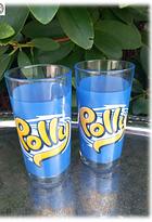 Underbara Polly glas logga rare vintage som nya