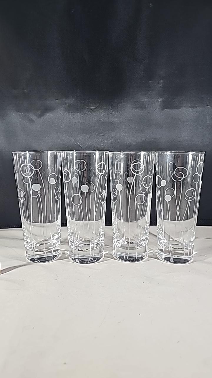 Boda Höga glas graverade 4 st