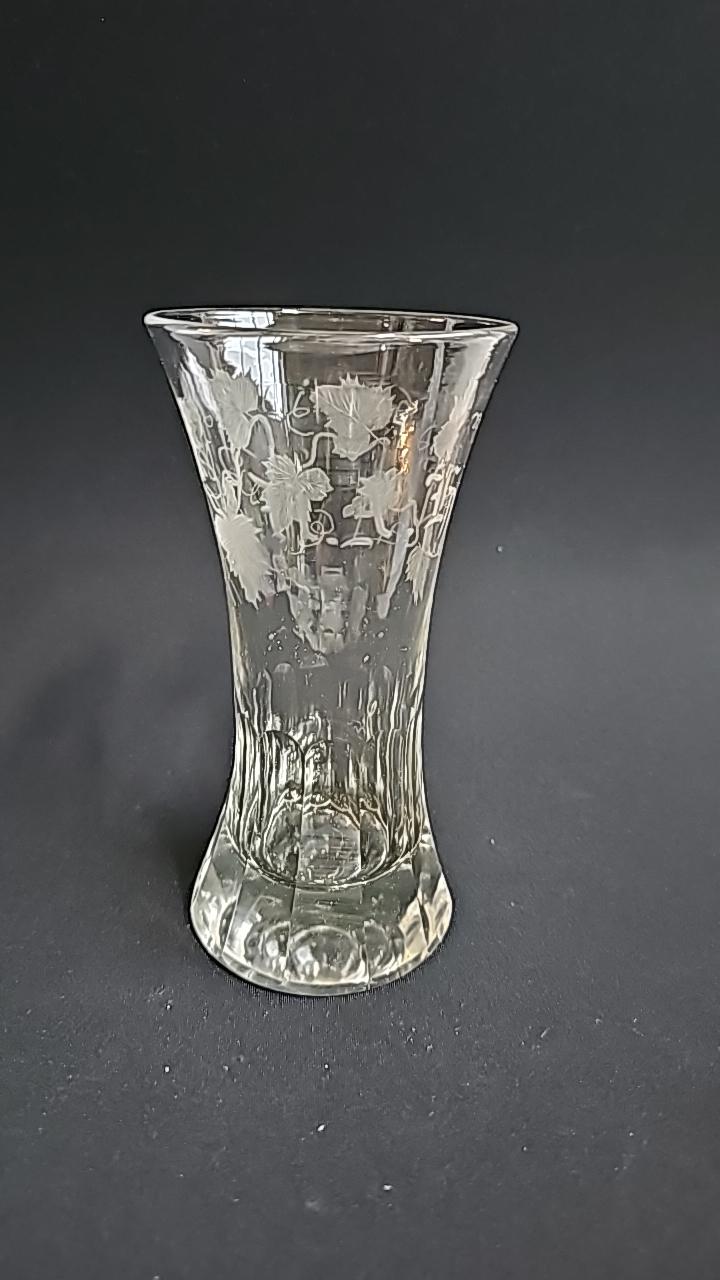 Ölglas Kristall graverade höjd 16.5cm