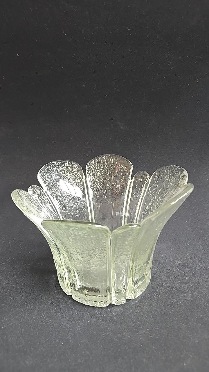 Vas i Glas - Blomformad Skål - Retro Vintage