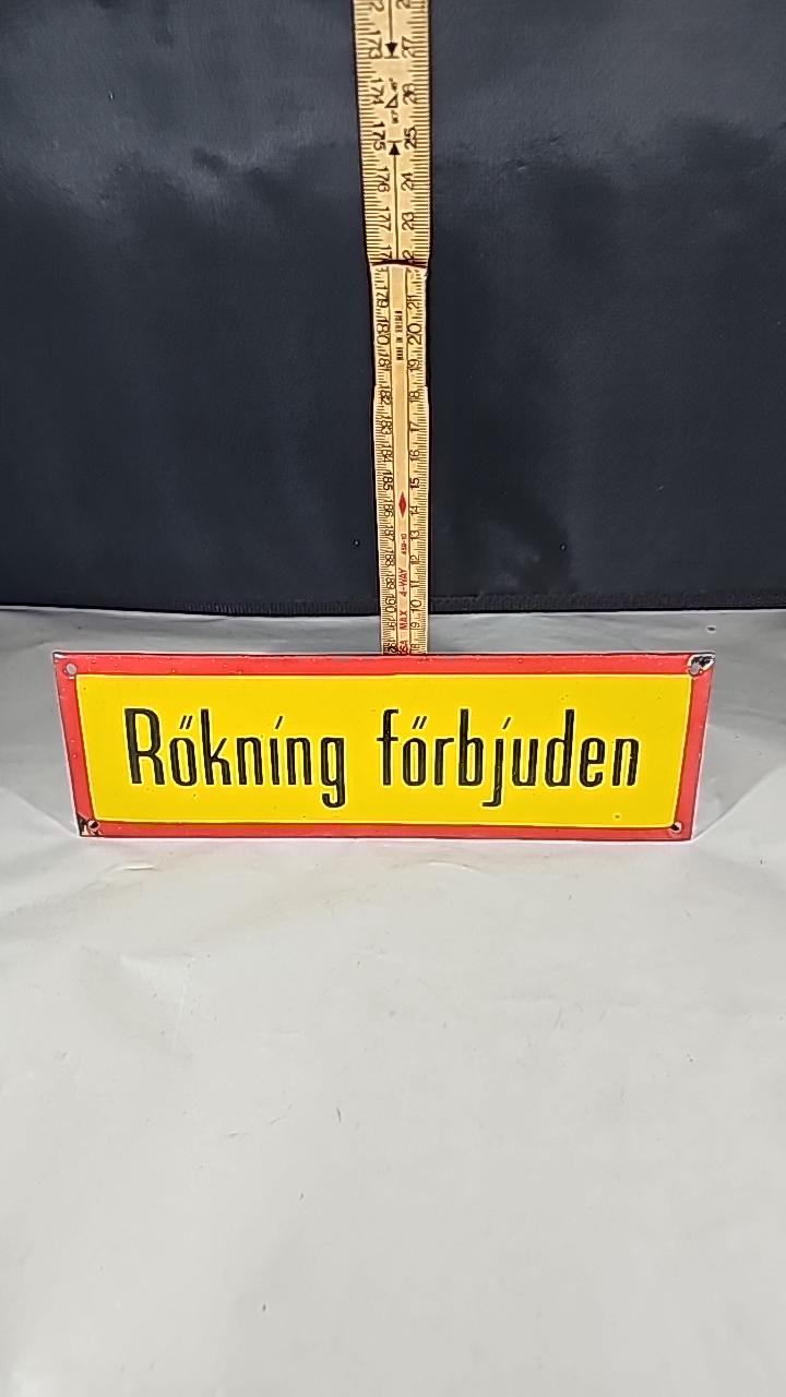 EmaljSkylt Rökning förbjuden