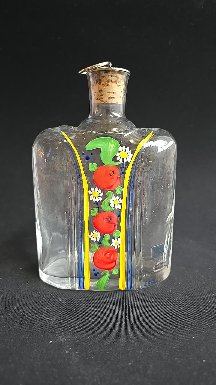 Karaff, Glas, sea, höjd 17cm