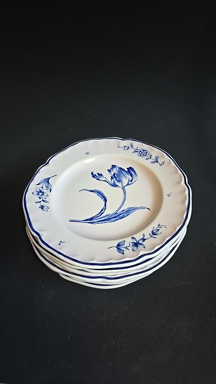 RÖRSTRAND, assietter, 1900-talets första hälft, flintgods, rokokostil, dia 17cm