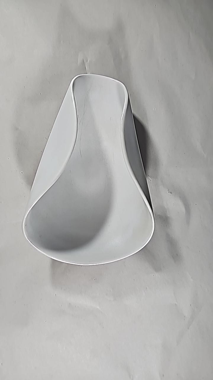 STIG LINDBERG. Skål, "Veckla", Carrara, Gustavsberg