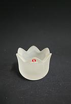 IITTALA TULIP CANDLE LANTERN, MATT CLEAR height 6cm