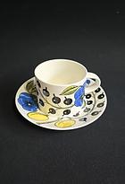 TEACUP with saucer, porcelain, 'Paratiisi', Birger Kaipiainen, Arabia