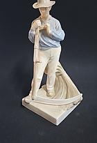 CHRISTIAN THOMSEN, figurin, Man med lie, porslin, Royal Copenhagen, Danmark, nr 685