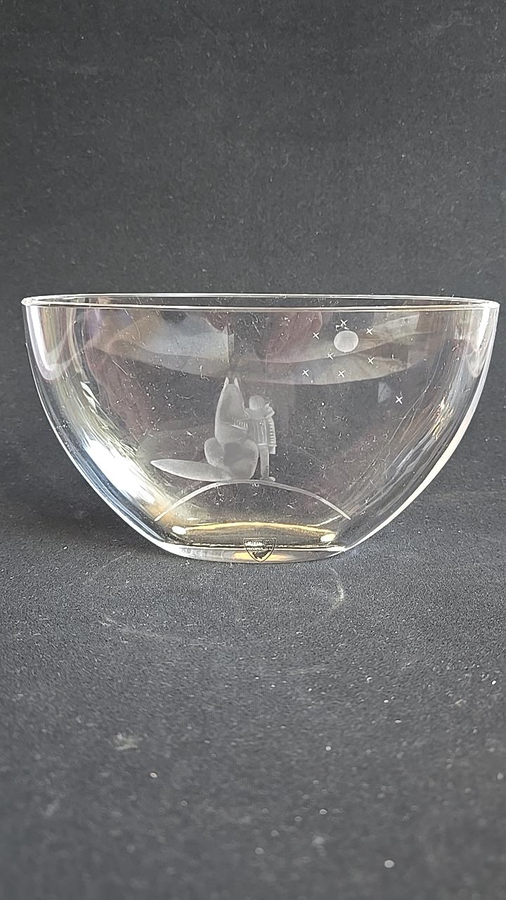 MARTTI RYTKÖNEN Skål, Orrefors, glas, signerad
