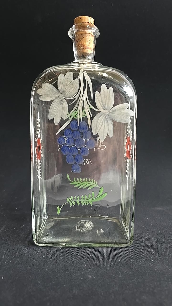 Karaff, glas, 1800-tal, höjd ca 24cm