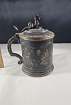 UNIK VINTAGE DRAGON LOCK BRONZE MUG KOBENHAVN DANMARK, EDWARD AAGAARD