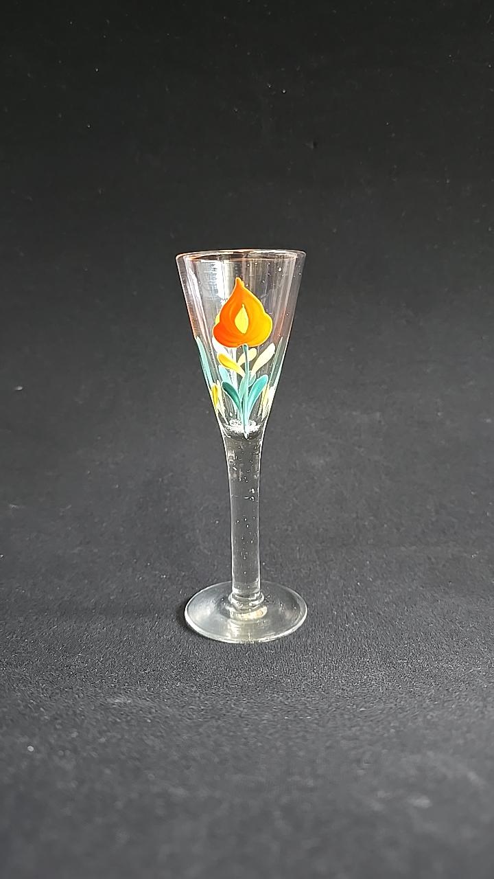 Målade glas Snapsglas höjd 14cm