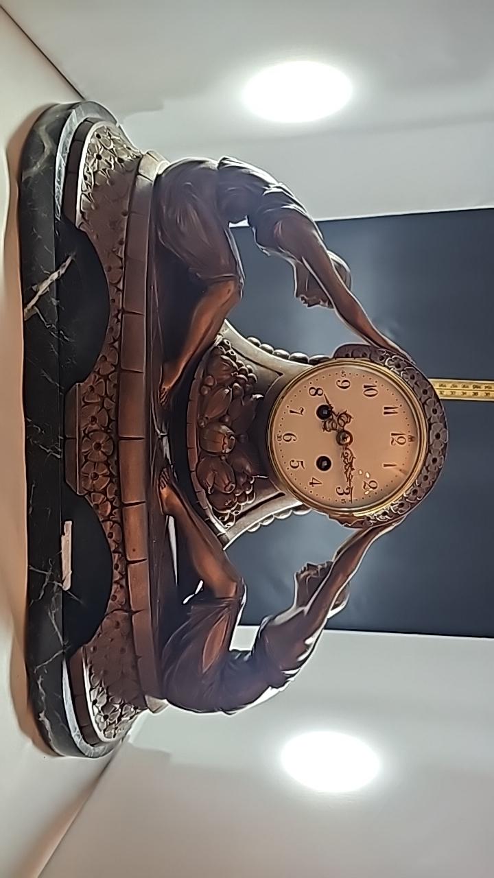 Jacques Limousin Bronsklocka Art Deco