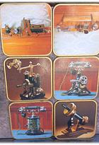 6 underbara coasters med telefon memorabilia mycket sällsynta