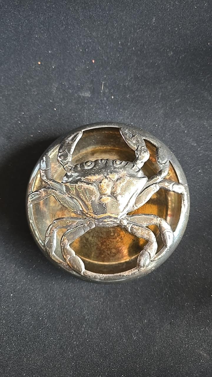 ASKFAT, nysilver, i form av krabba, "Eneret", Danmark, 1900-talets första hälft