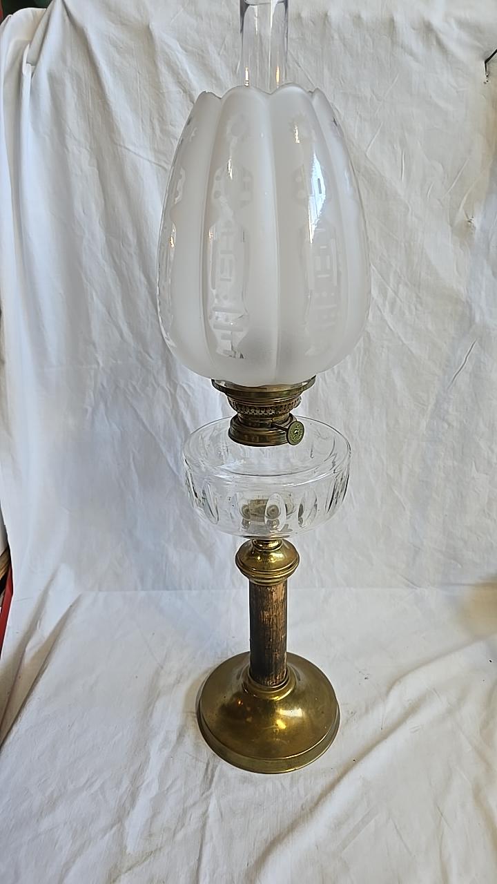 Gammal Fotogenlampa höjd 64cm