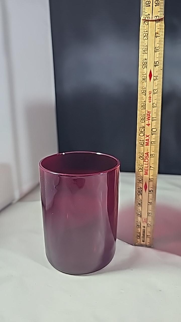 6 st Glas röda troligen Reijmyre