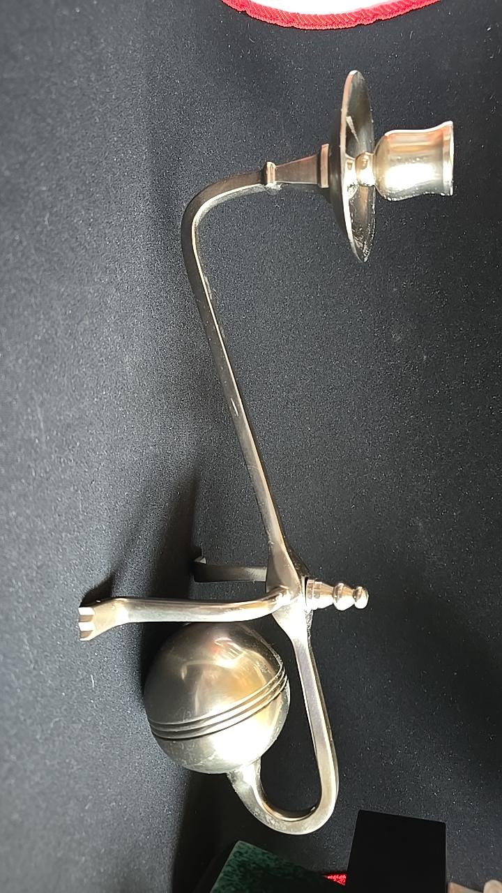 LJUSSTAKE, 'Kanonkula', tenn, WAS Benson stil, längd 35cm