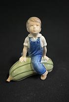 Royal Copenhagen Figurine Boy on Vegetable No 4539/153