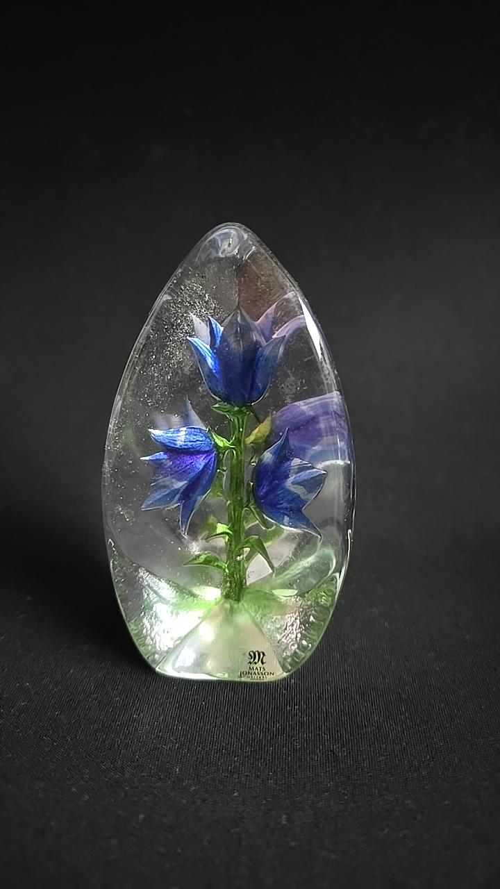 Mats Jonasson Målerås Sweden Blue Harebell Flowers höjd 11cm