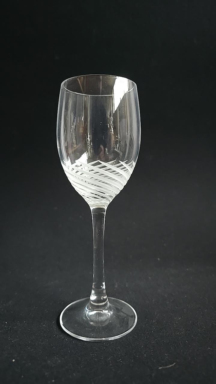 Vinglas Kristall, Slipade, höjd 18.5cm